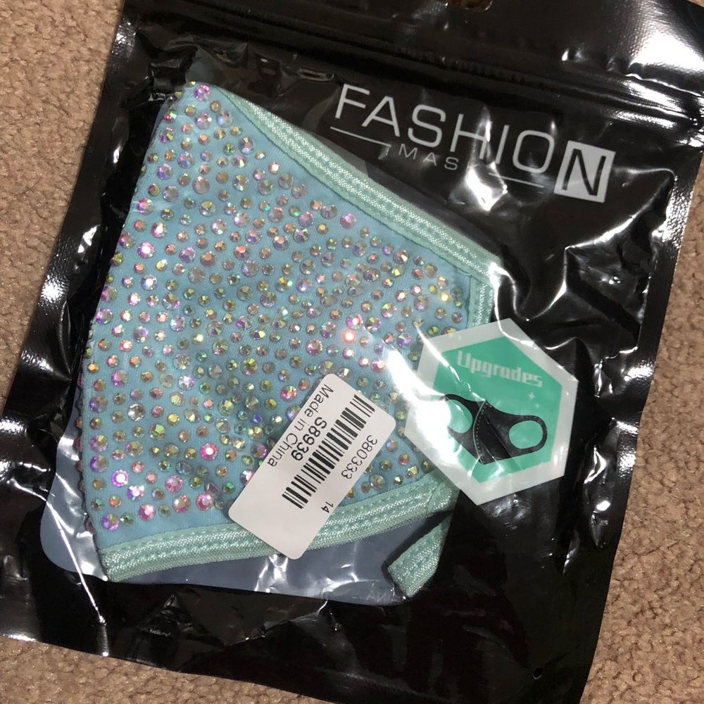 Brand New Beautiful Rhinestone Facemask
